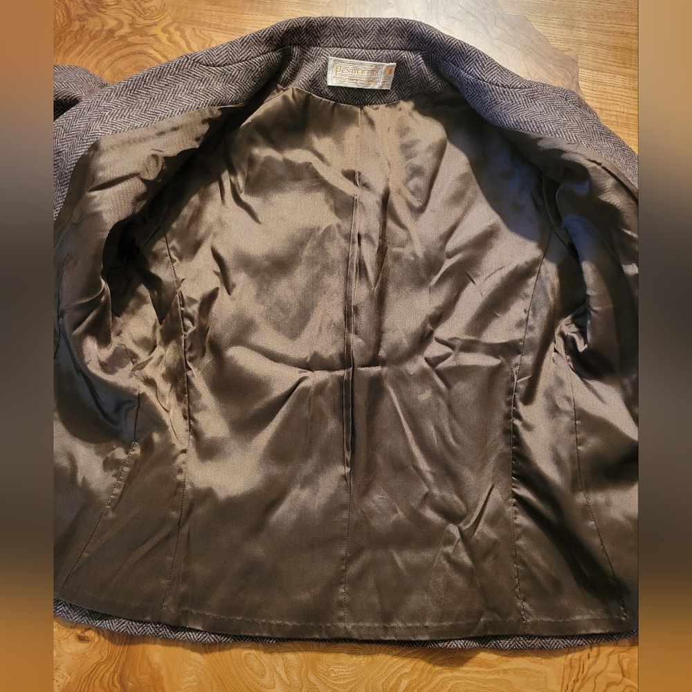 Pendleton Brown Herringbone Blazer - image 3